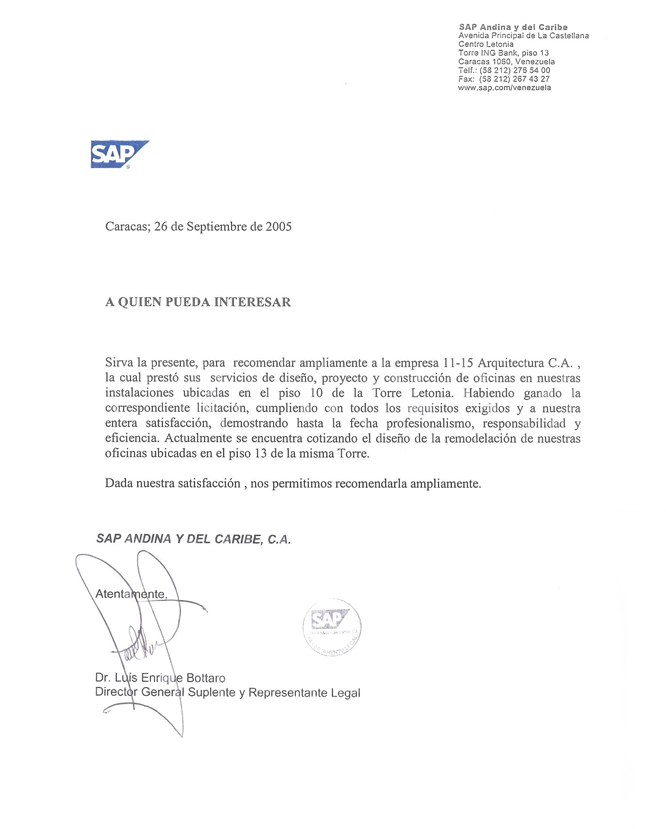 Referencia SAP